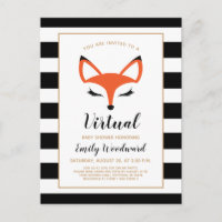 Tarjeta de Invitación para Fiesta Virtual de Bebé