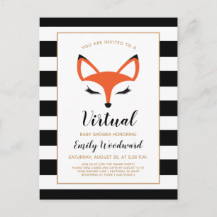 Tarjeta de Invitación para Fiesta Virtual de Bebé