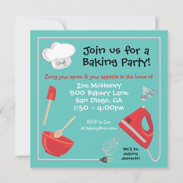Tarjeta de invitación para fiestas de hormigón o c (Anverso)