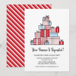 Tarjeta de invitación para fiestas de vacaciones d