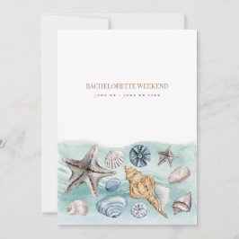 Tarjeta de invitación para fin de semana de solter