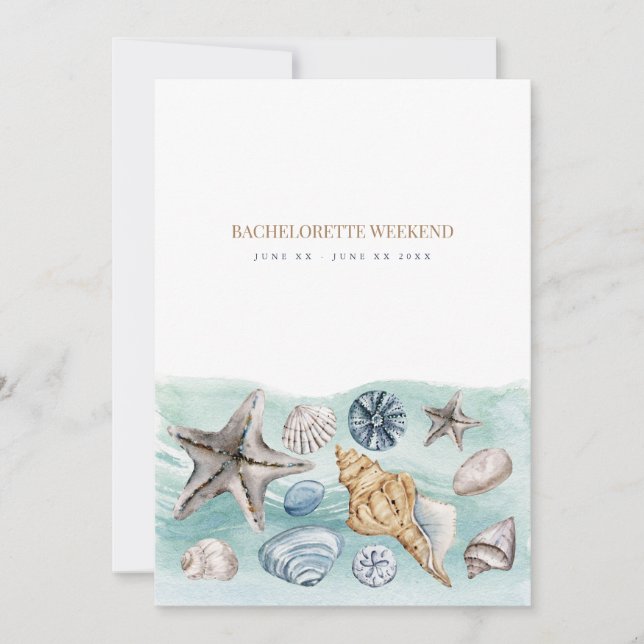 Tarjeta de invitación para fin de semana de solter (Anverso)