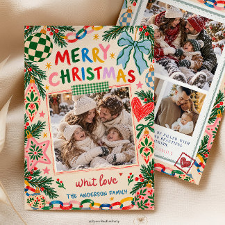 Tarjeta de invitación para foto familiar de Navida