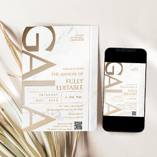 Tarjeta de invitación para gala corporativa de luj