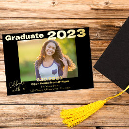 Tarjeta de invitación para graduación de fotografí