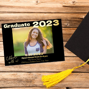 Tarjeta de invitación para graduación de fotografí
