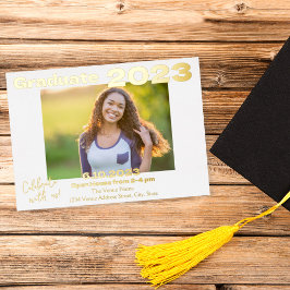 Tarjeta de invitación para graduación de fotos en 