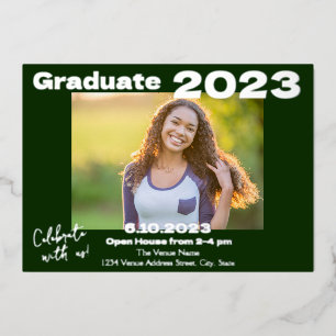 Tarjeta de invitación para graduación de fotos ver