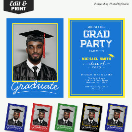 Tarjeta de invitación para graduación de personali