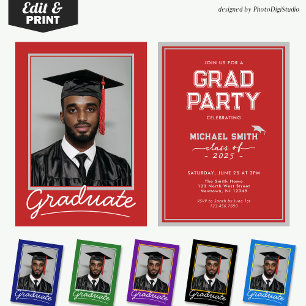 Tarjeta de invitación para graduación de personali