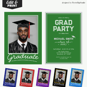 Tarjeta de invitación para graduación de personali