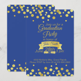 Tarjeta de invitación para graduación del guión Ro