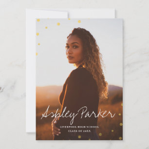 Tarjeta de Invitación para graduados de fotos de p