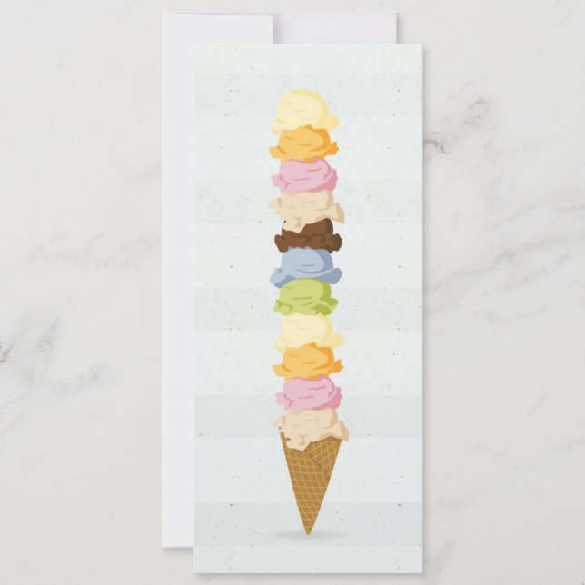 Tarjeta de invitación para helados (Anverso)