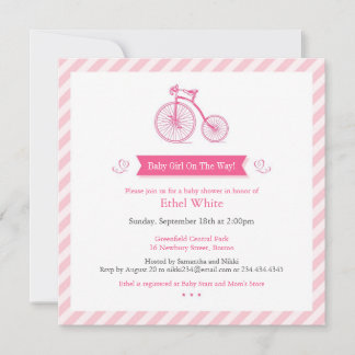 Tarjeta de invitación para Invitación de chica Bab