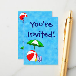 Tarjeta de invitación para juguetes de fiesta en l