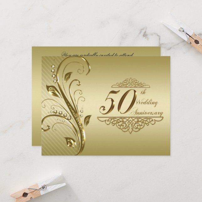Tarjeta de Invitación para la 50ª Aniversario de B (Anverso/Reverso In Situ)
