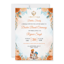 Tarjeta de invitación para la ceremonia de atar el