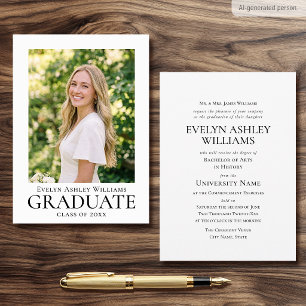 Tarjeta de invitación para la ceremonia de graduac