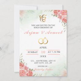 Tarjeta de Invitación para la Ceremonia Floral Rok