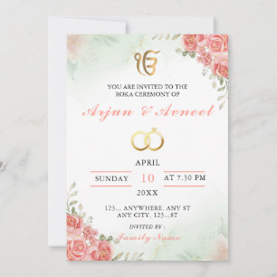 Tarjeta de Invitación para la Ceremonia Floral Rok