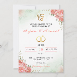 Tarjeta de Invitación para la Ceremonia Floral Rok