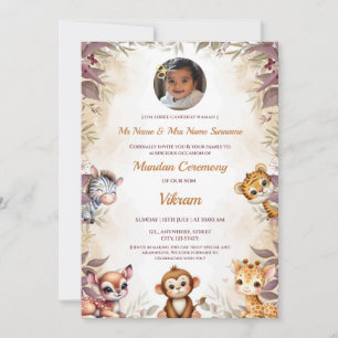 Tarjeta de invitación para la ceremonia Mundan de