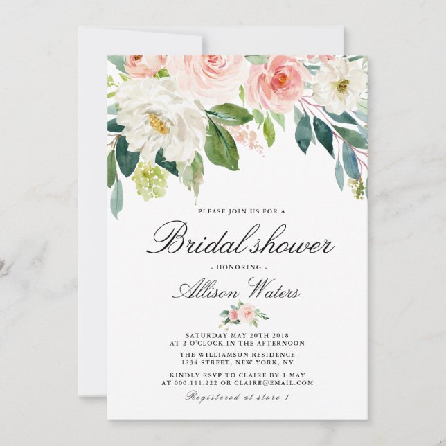 tarjeta de invitación para la ducha de novia eetér (Anverso)