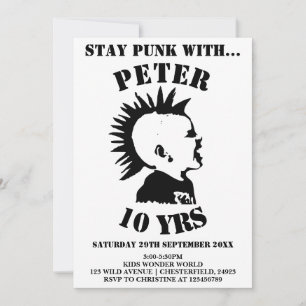Tarjeta de invitación para la fiesta de cumpleaños