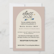 Tarjeta de invitación para la fiesta de graduación