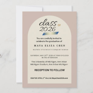 Tarjeta de invitación para la fiesta de graduación