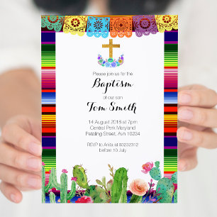 Tarjeta de invitación para la Fiesta Floral Baptis