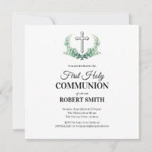 Tarjeta de invitación para la primera comunión de 