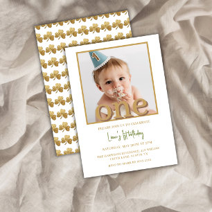 Tarjeta de invitación para la primera foto de cump