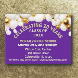 Tarjeta de invitación para la reunión de clase fes