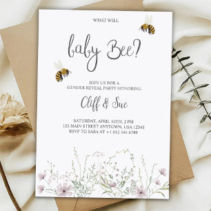 tarjeta de invitación para la revelación del sexo 