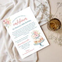 Tarjeta de invitación para lluvia de tarjetas de c