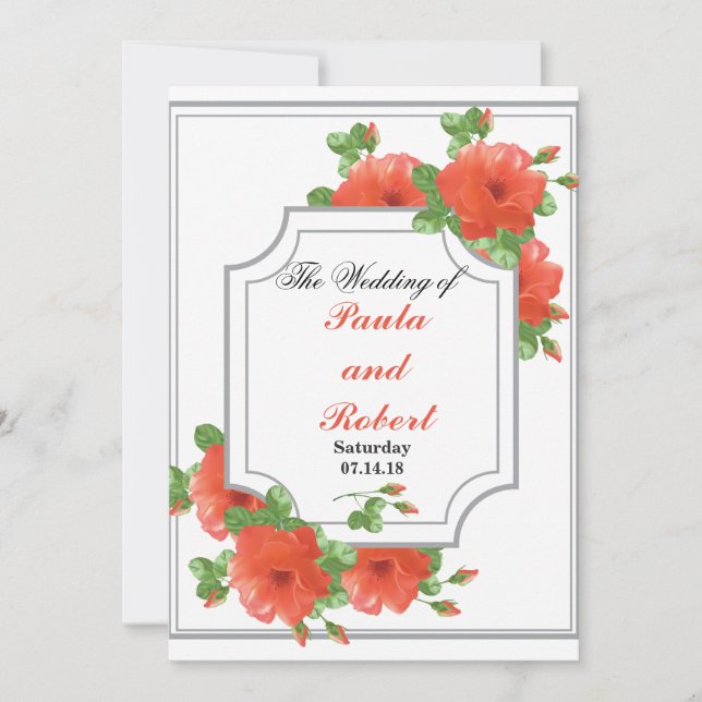 Tarjeta de invitación para matrimonio (Anverso)