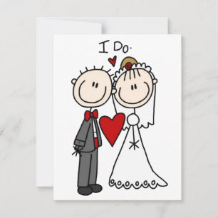 Tarjeta de invitación para matrimonio de novias y