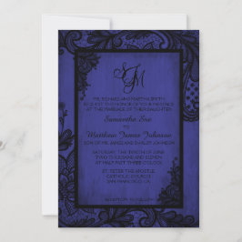 Tarjeta de invitación para matrimonio gótico Royal