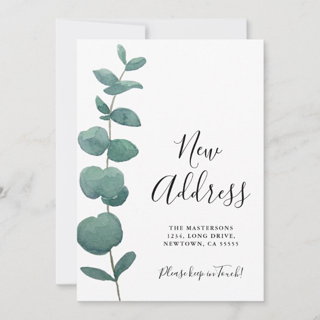 Tarjeta de Invitación para movimiento de eucalipto (Anverso)