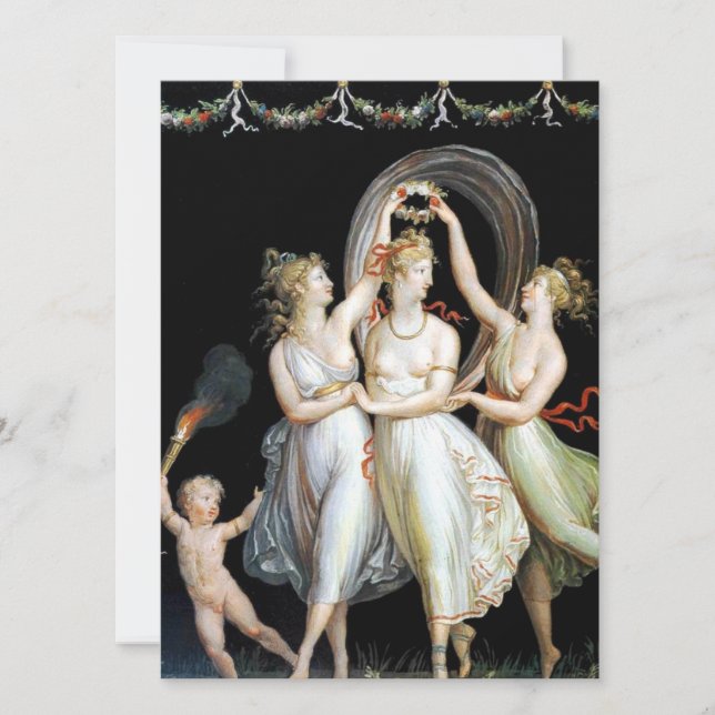 Tarjeta de invitación para mujeres bailarinas (Anverso)