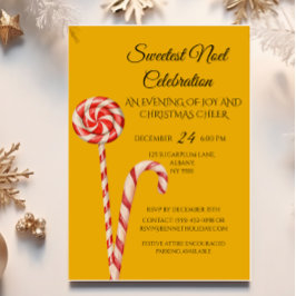 Tarjeta de invitación para Navidades de Candy Cane
