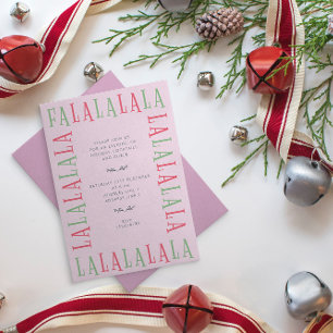 Tarjeta de invitación para Navidades de Falalalala