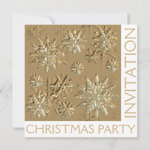 Tarjeta de invitación para Navidades de oro Fiesta