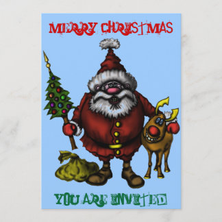 Tarjeta de invitación para Navidades divertidos