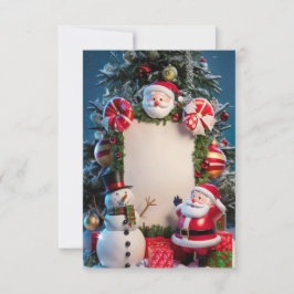 Tarjeta de invitación para Navidades en blanco