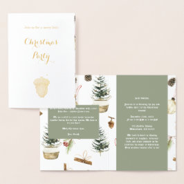 Tarjeta de invitación para Navidades Eucalyptus Ac