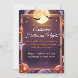Tarjeta de Invitación para Noche de Halloween Enca