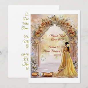 Tarjeta de Invitación para Noche de Mehndi 2026